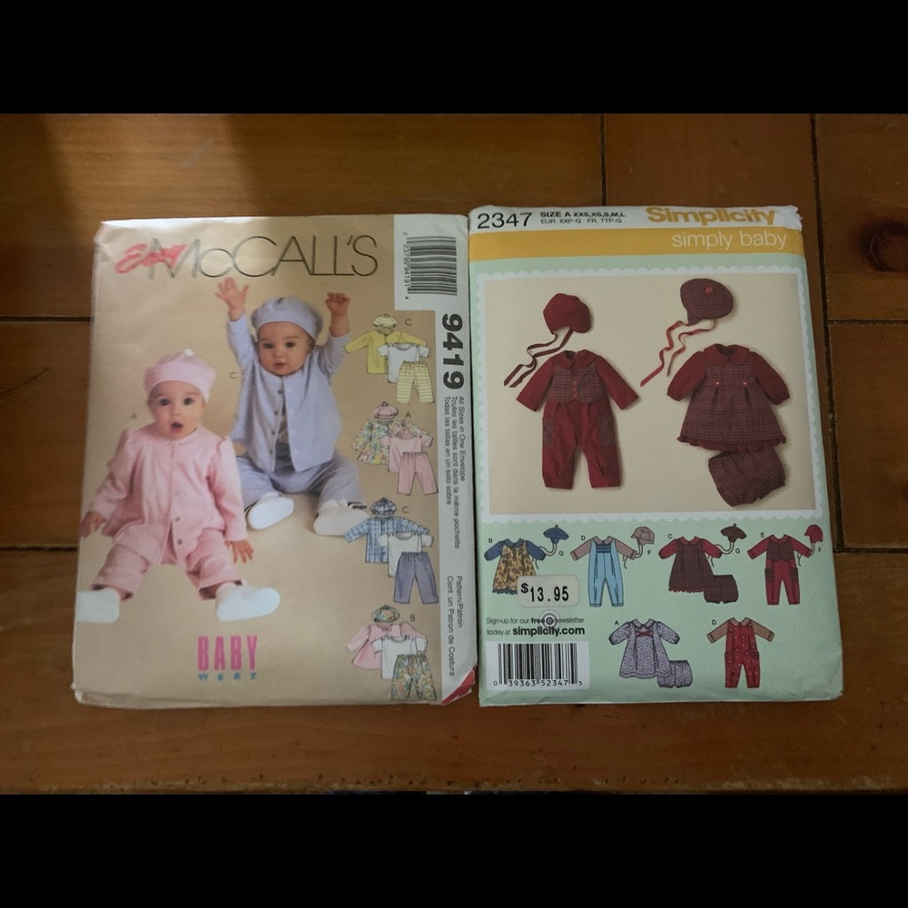 Two Complete Patterns “EasyMcCalls” & “Simplicity Simply Baby”. See Desc…